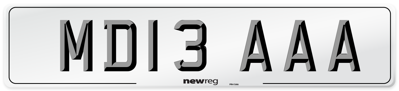 MD13 AAA Number Plate from New Reg